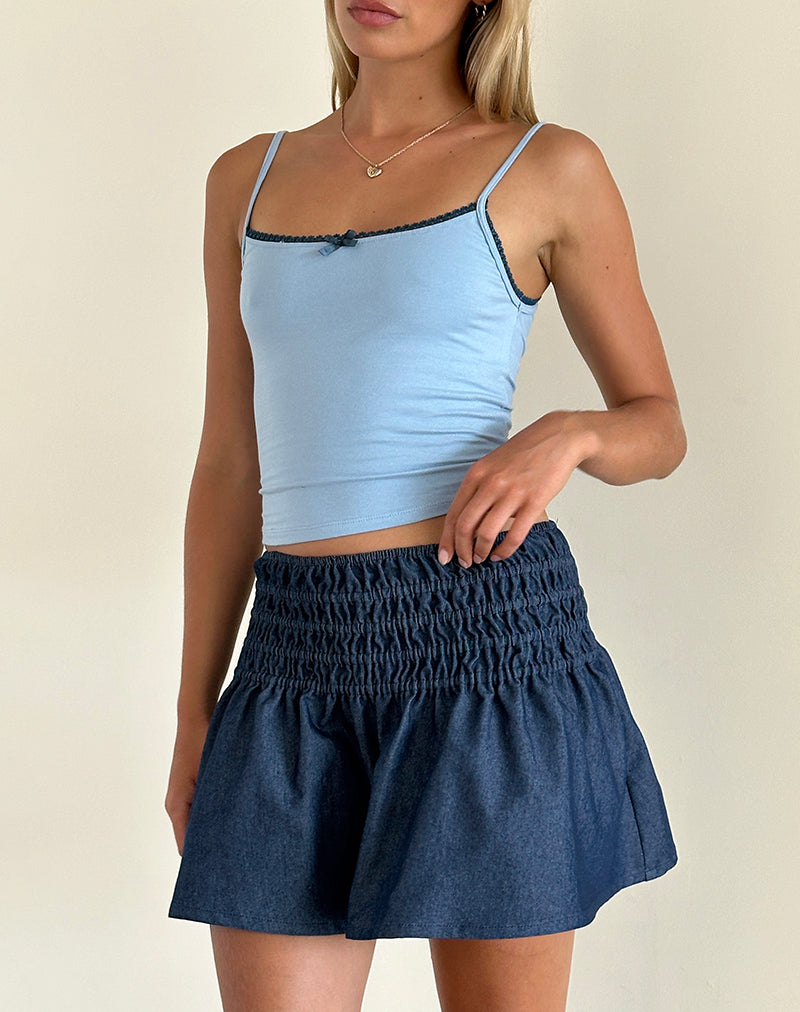 Imagen de Nelesi Minifalda en Denim Chambray Indigo