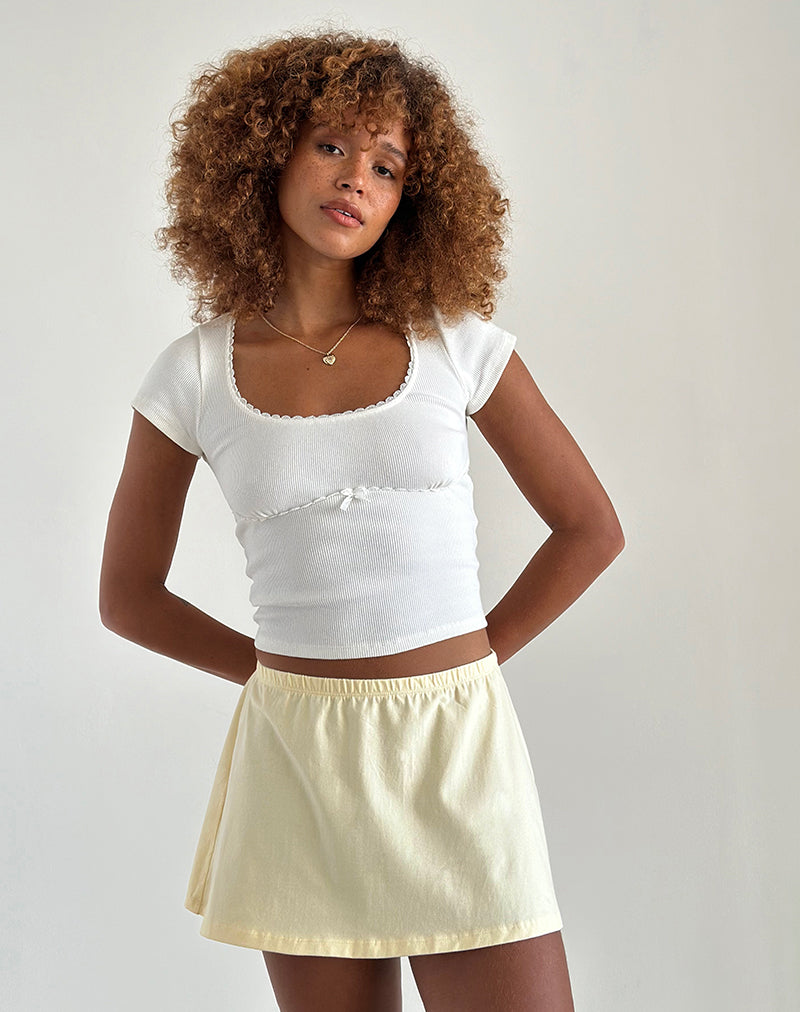 Imagen de la minifalda Nidya A-Line en Buttermilk