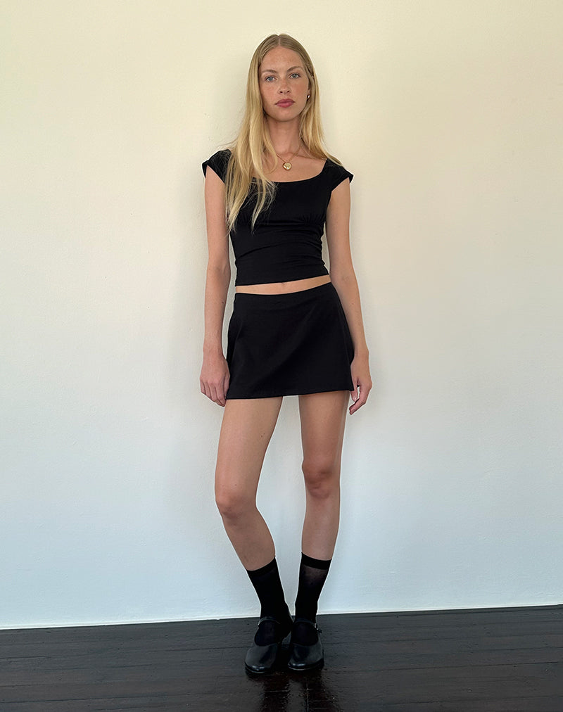 Imagen de la minifalda Nidya A-Line en negro