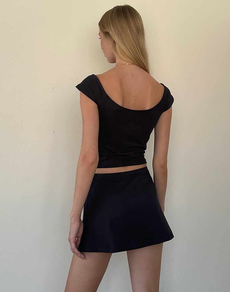 Imagen de la minifalda Nidya A-Line en negro