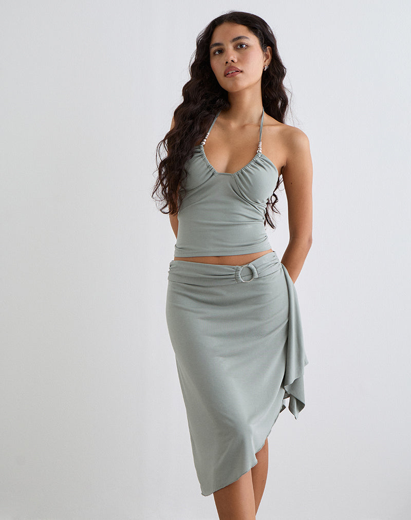 Imagen de Esmeray Falda Anillo Midi en London Fog