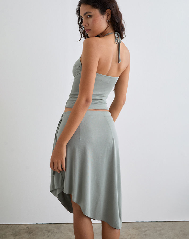 Imagen de Nina Beaded Halter Top en London Fog