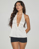 Imagen de Nobara Top de cuello alto en jacquard Marfil