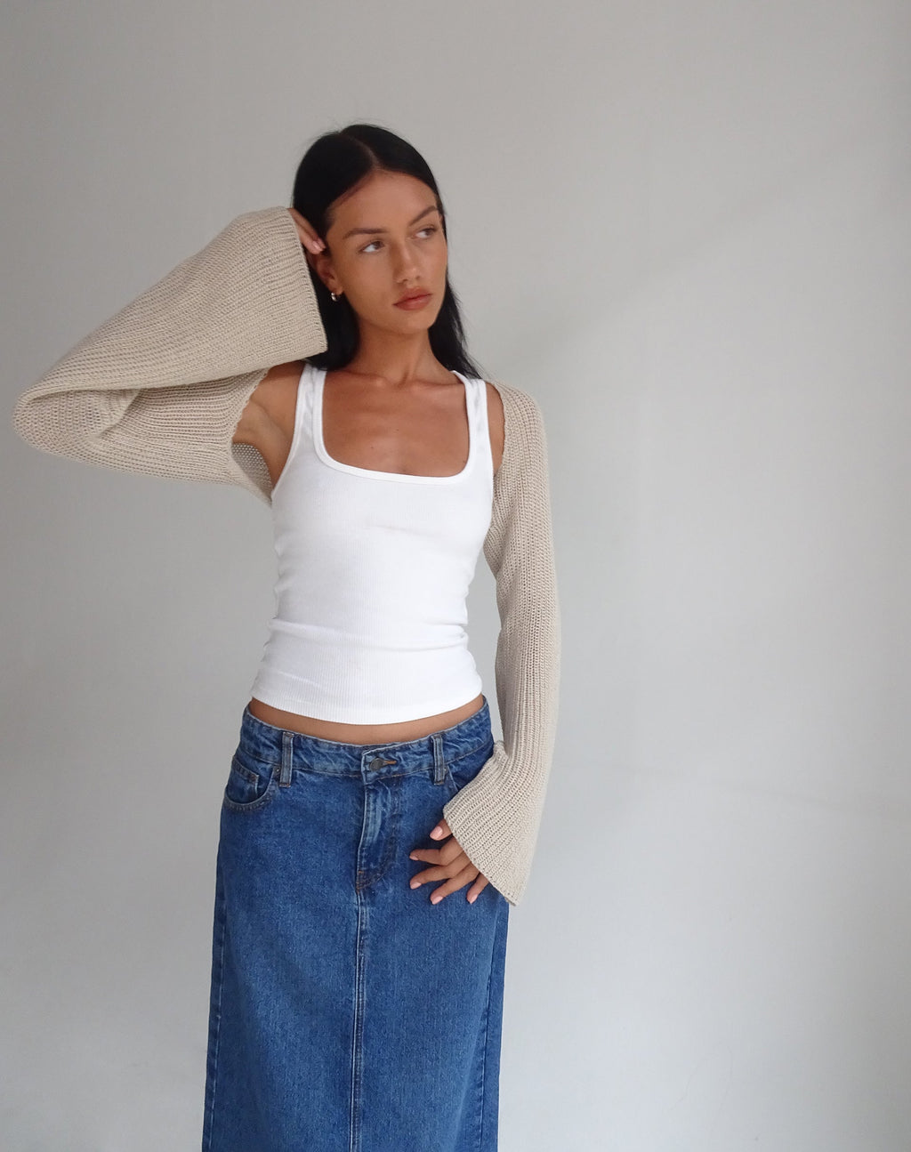 Nobila Shrug Top en Natural
