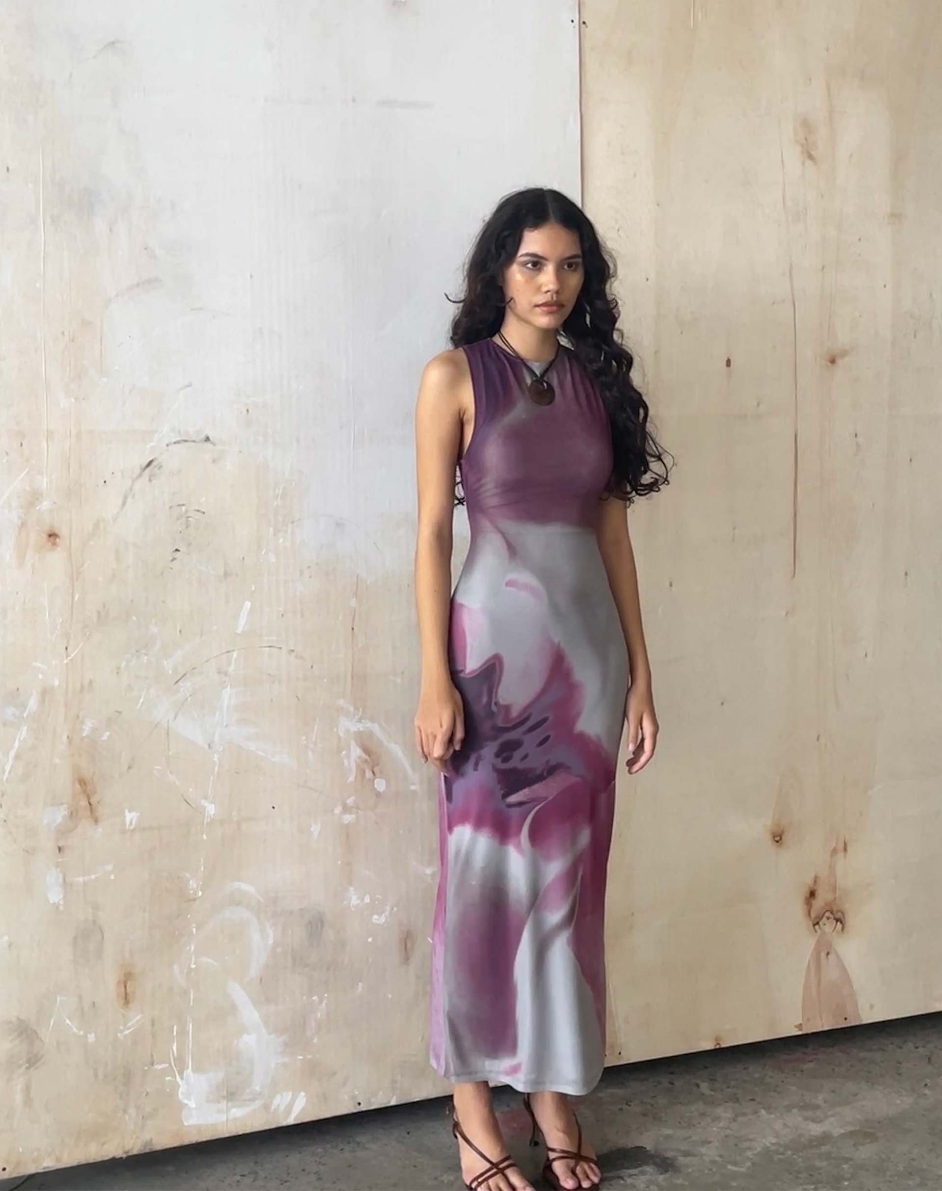 Imagen de Fayola Maxi Vestido Estampado Rosa Anatomy of Nature