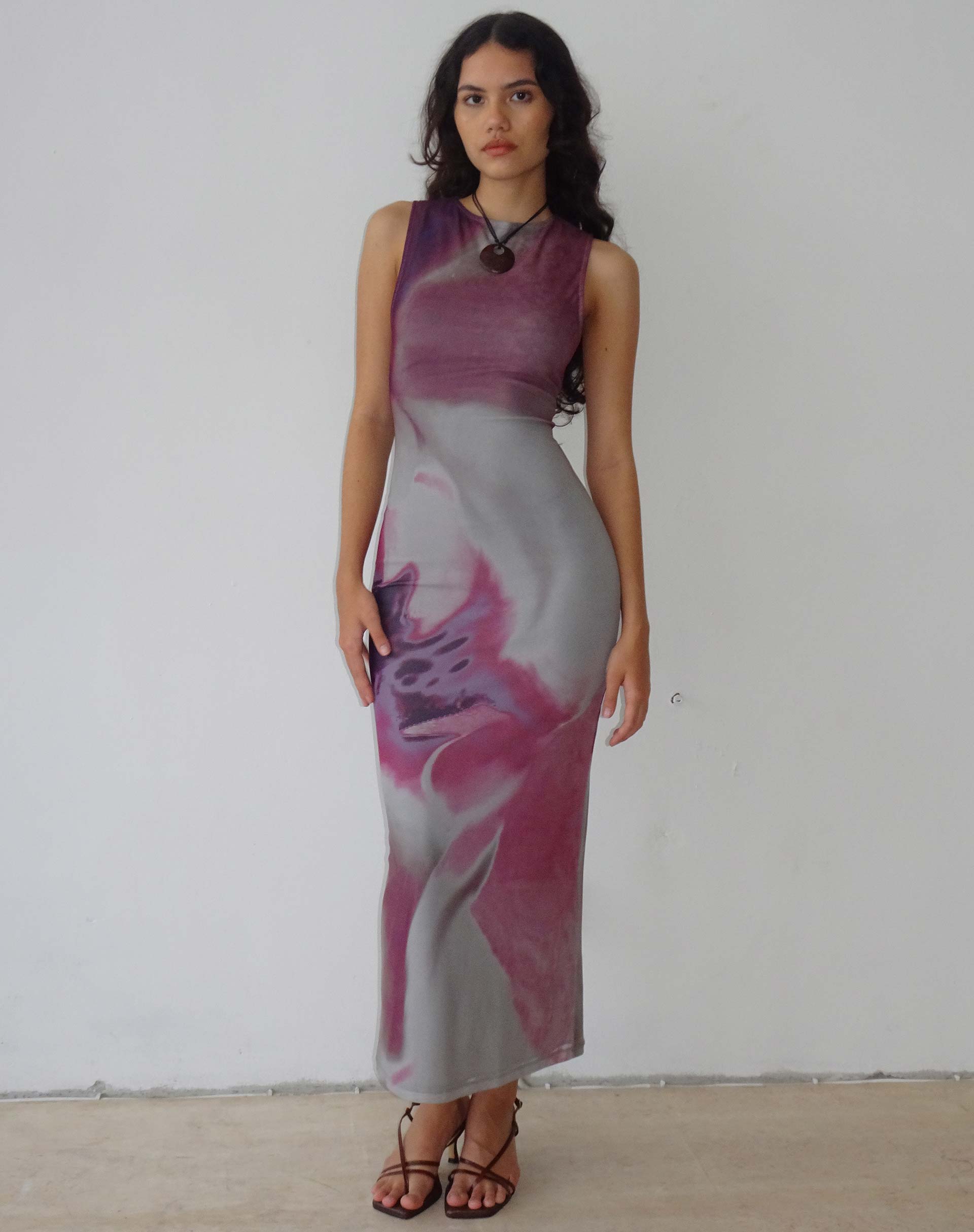 Imagen de Fayola Maxi Vestido Estampado Rosa Anatomy of Nature