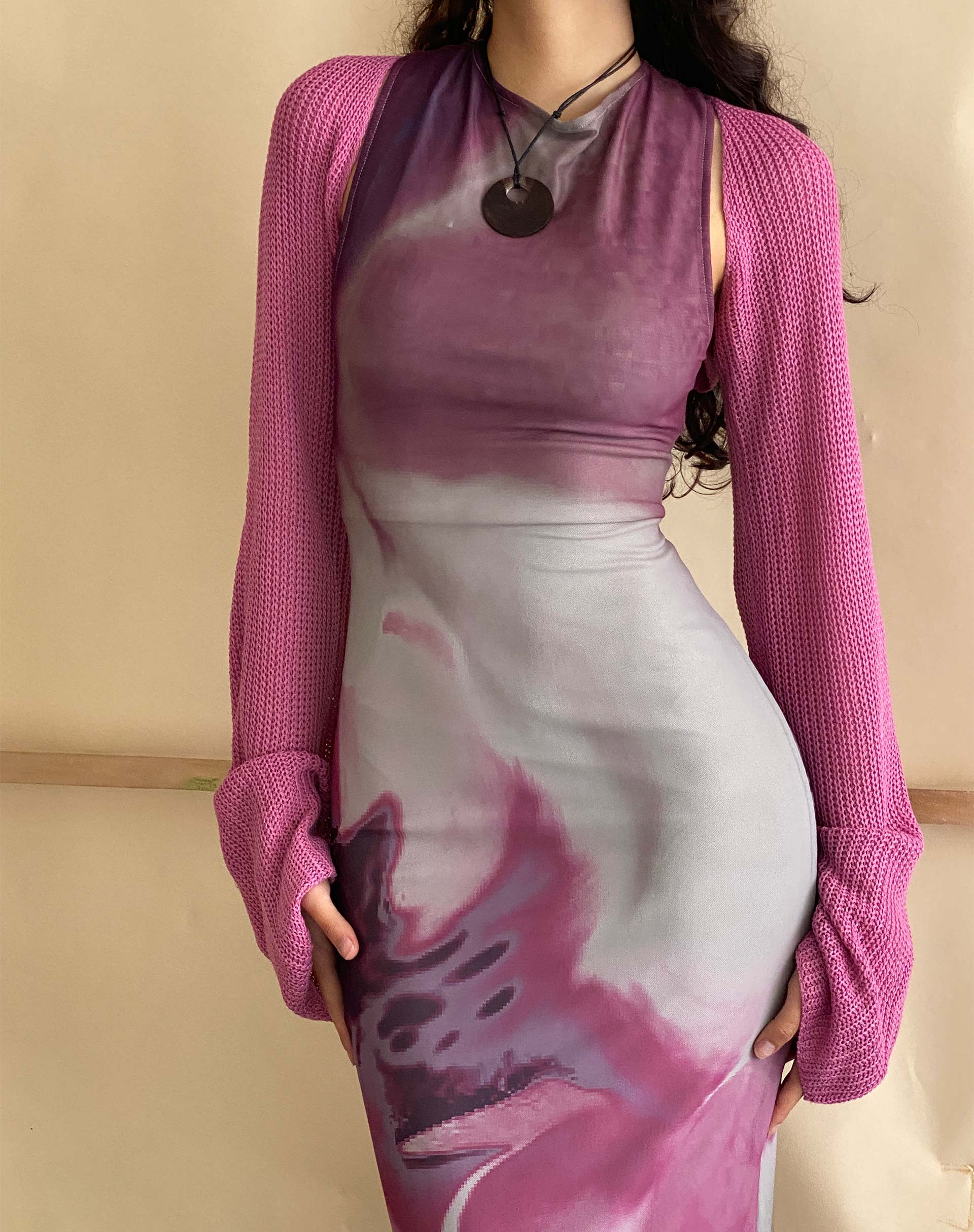 Imagen de Fayola Maxi Vestido Estampado Rosa Anatomy of Nature