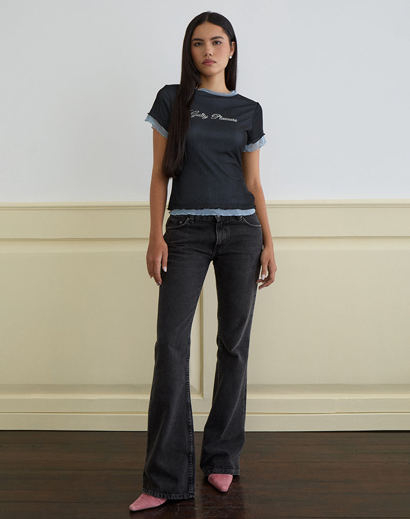 Imagen de Noburia Top en Negro Azul Guilty Pleasure Hot Fix