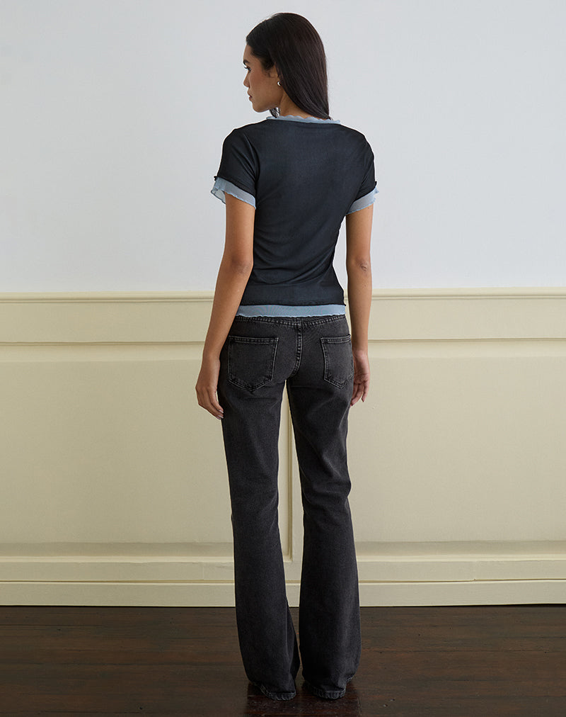 Imagen de Noburia Top en Negro Azul Guilty Pleasure Hot Fix