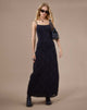 imagen de Nodu Maxi Dress in Black Dainty Floral Flock