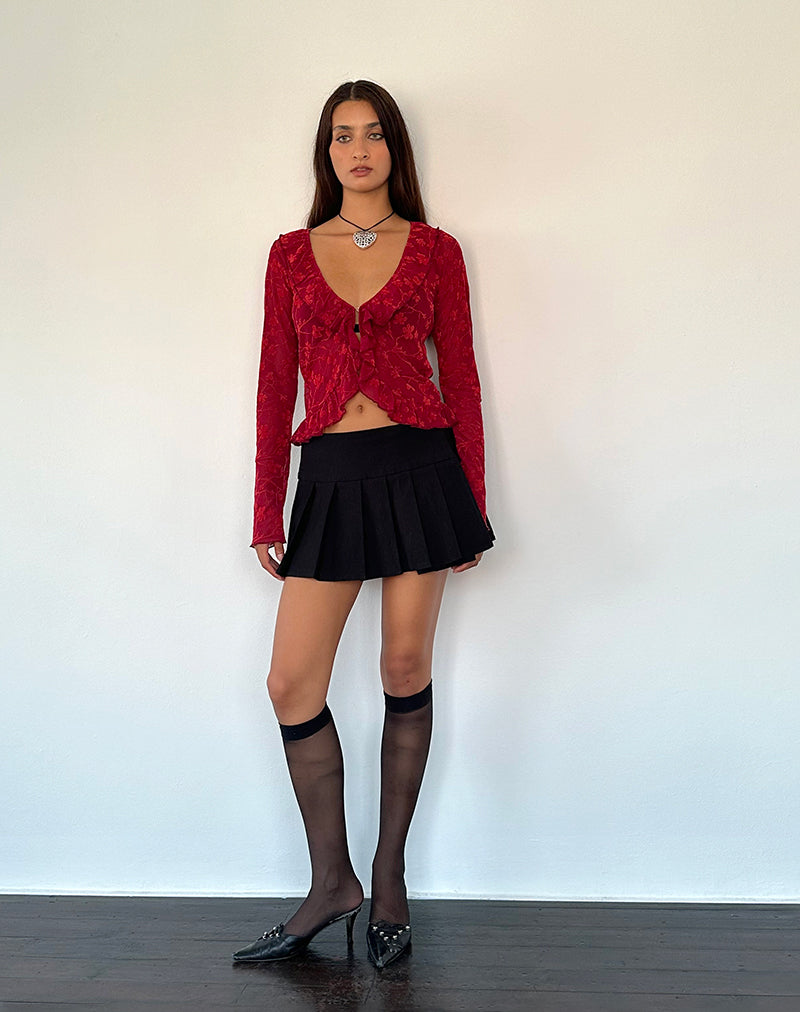 Imagen del cárdigan Noemi de Red Grunge Floral Flock