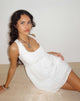 Imagen de Noja Mini Dress in Broderie Anglaise Blanco