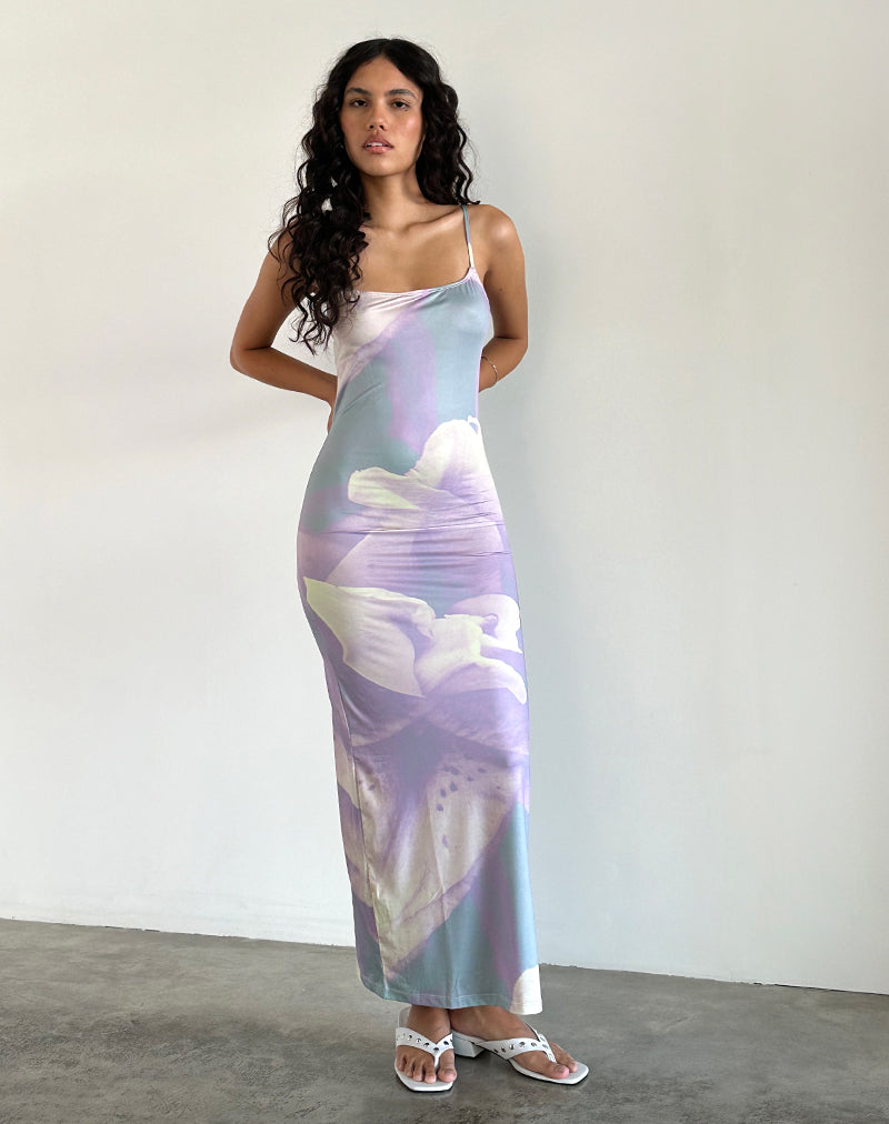 Norila Cami Maxi Dress en Slinky Orchid Petals Lila