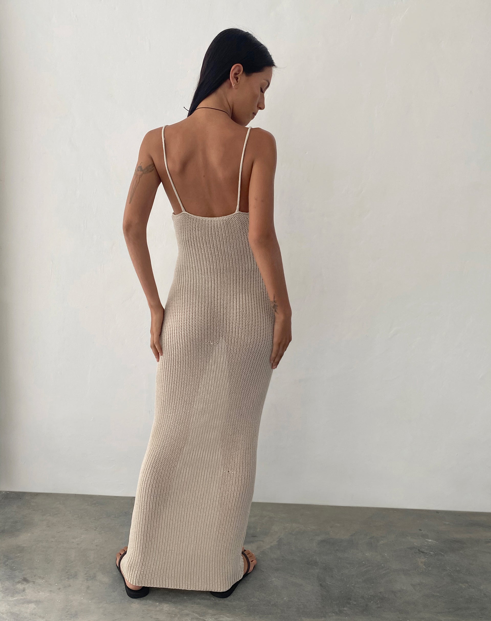 Imagen de Norila Maxi Vestido de Punto en Neutro