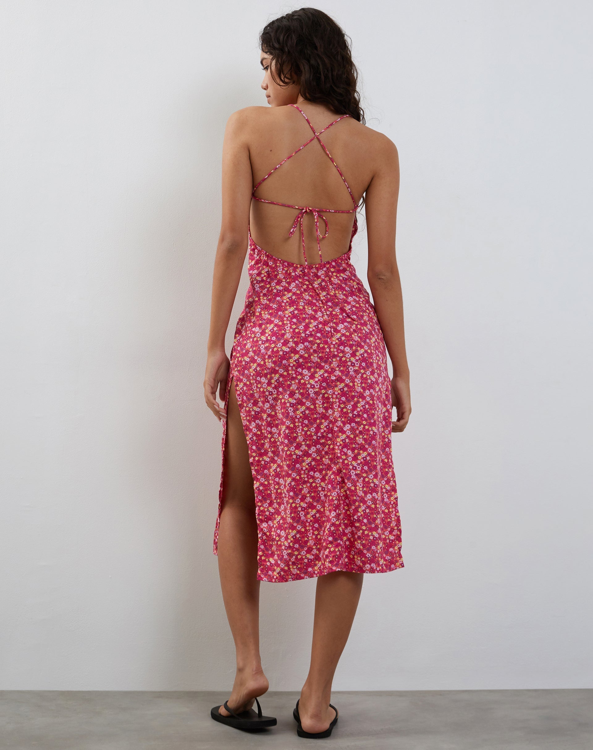 Imagen de Nosita Vestido Midi Rosa Floral