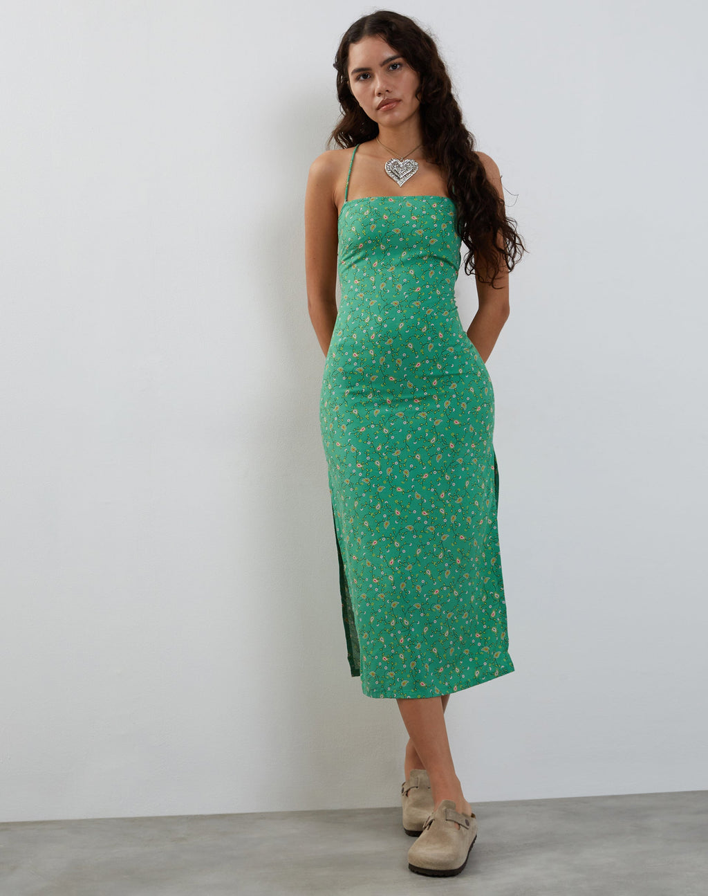 Vestido Nosita Midi Verde Paisley Fun