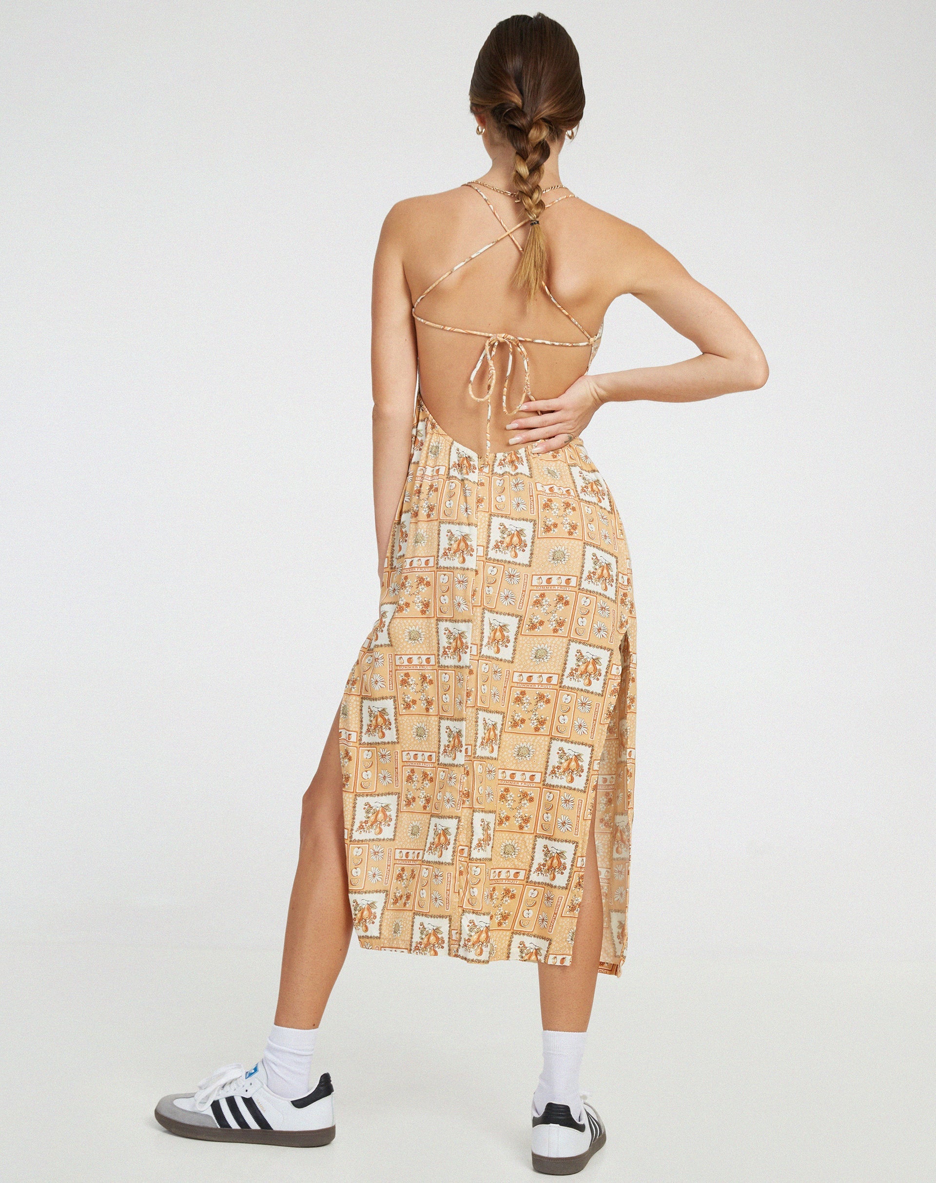 imagen de Nosita Midi Dress in Picnic Print Brown