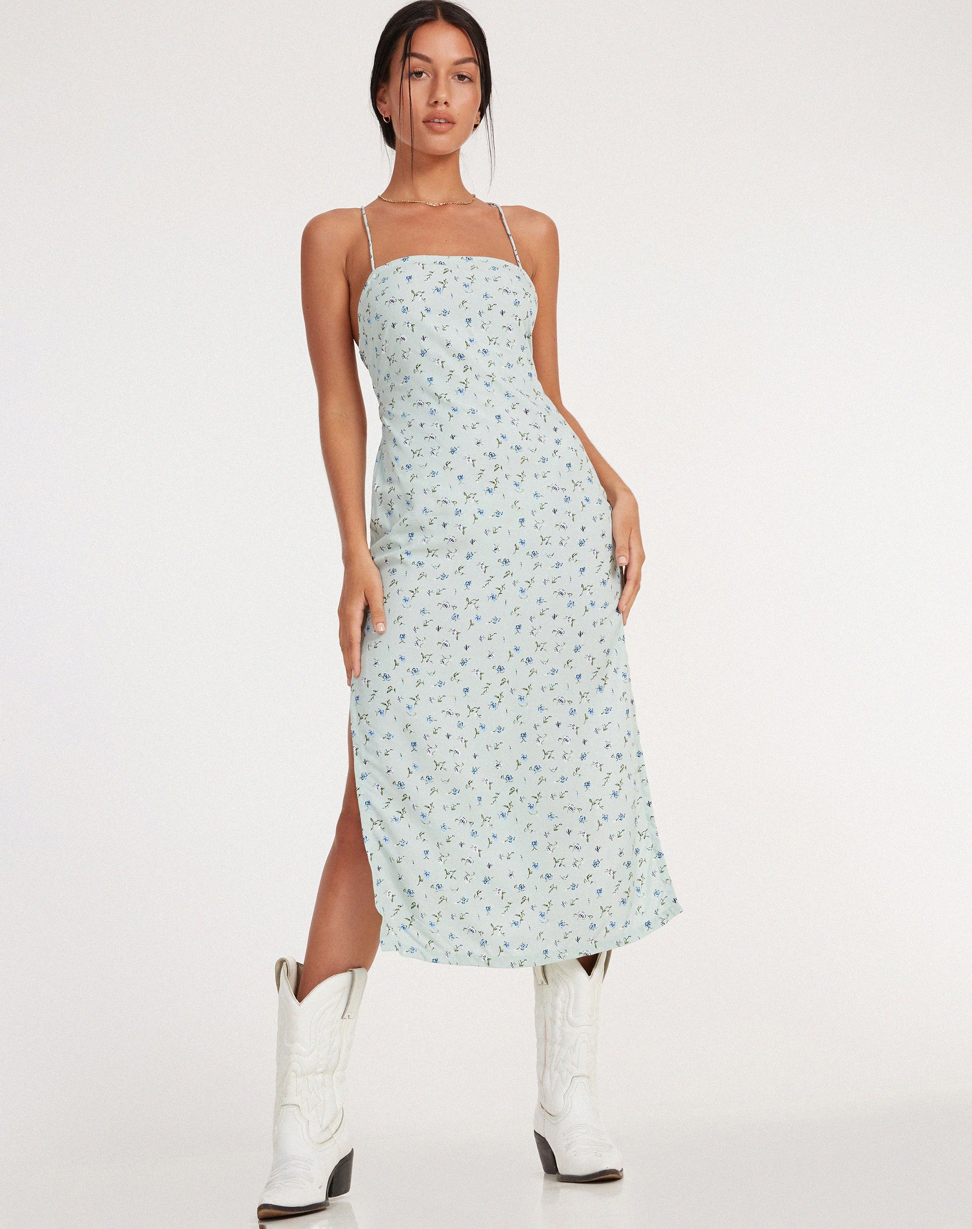 imagen de Nosita Midi Dress in Pretty Petal Green