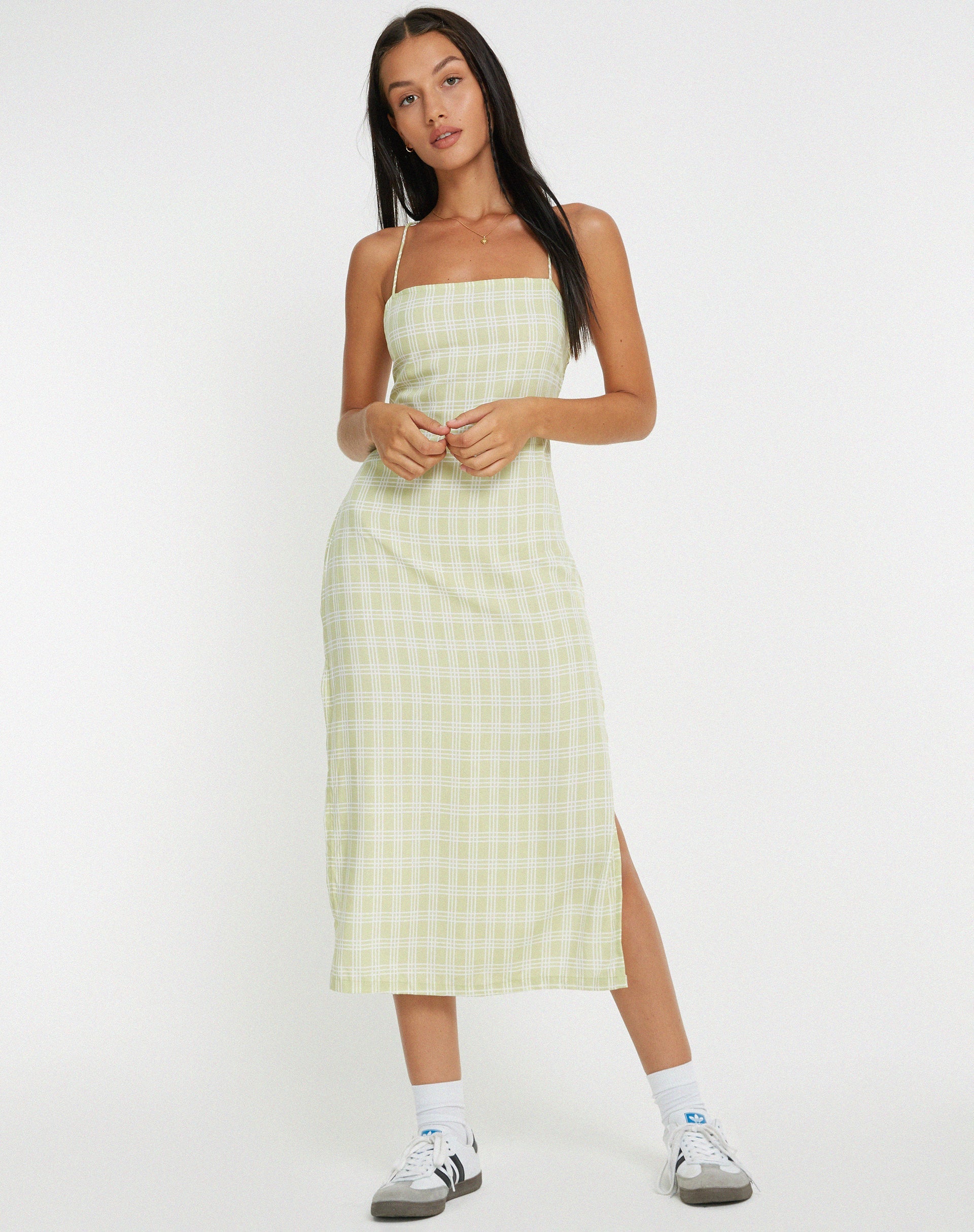 imagen de Nosita Midi Dress in Sage Check