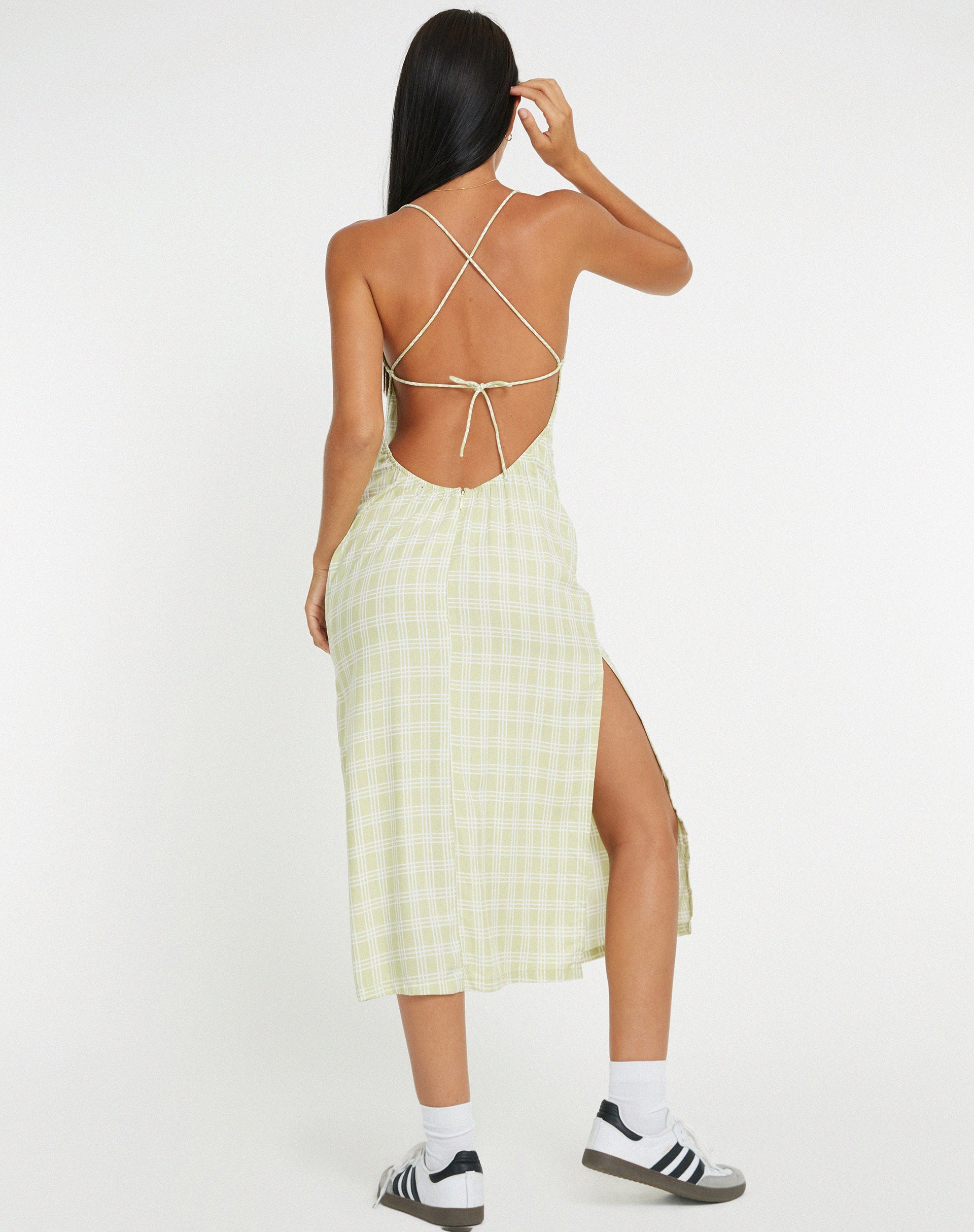imagen de Nosita Midi Dress in Sage Check