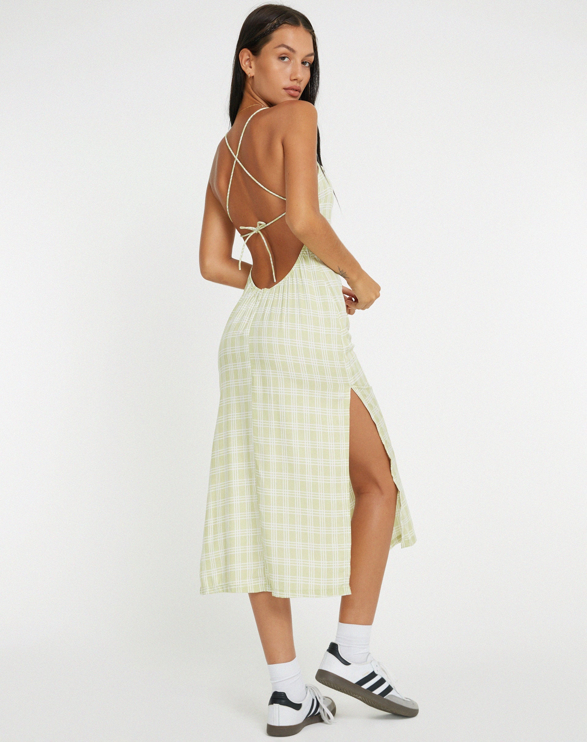 imagen de Nosita Midi Dress in Sage Check