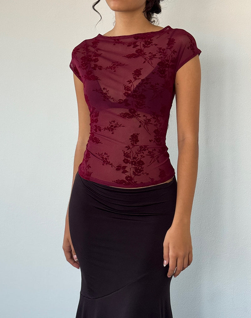 Top Nova en Botanical Flower Granate