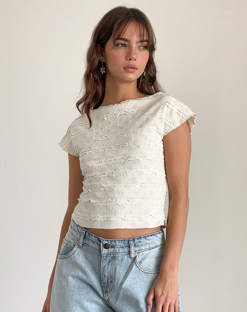 Imagen de Nova Top en Crinkle Ivory