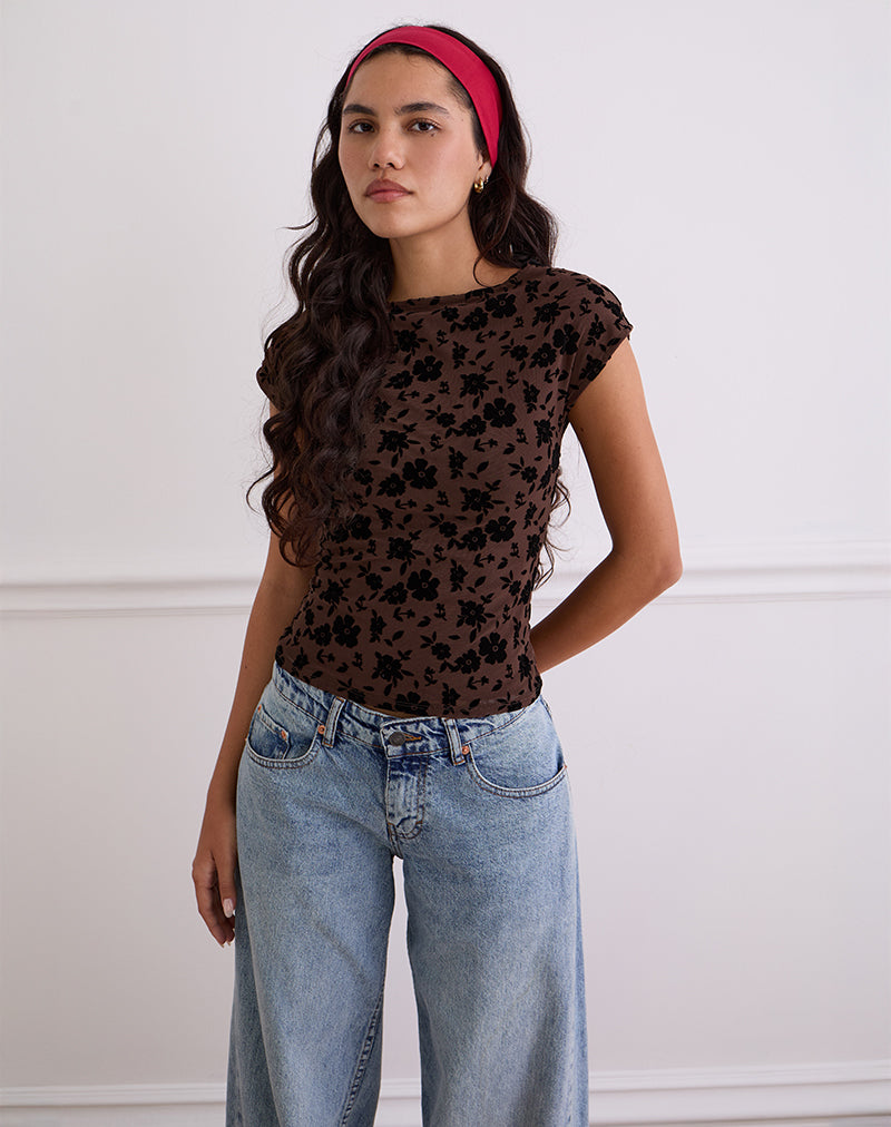 Top Nova en Garden Floral Marrón