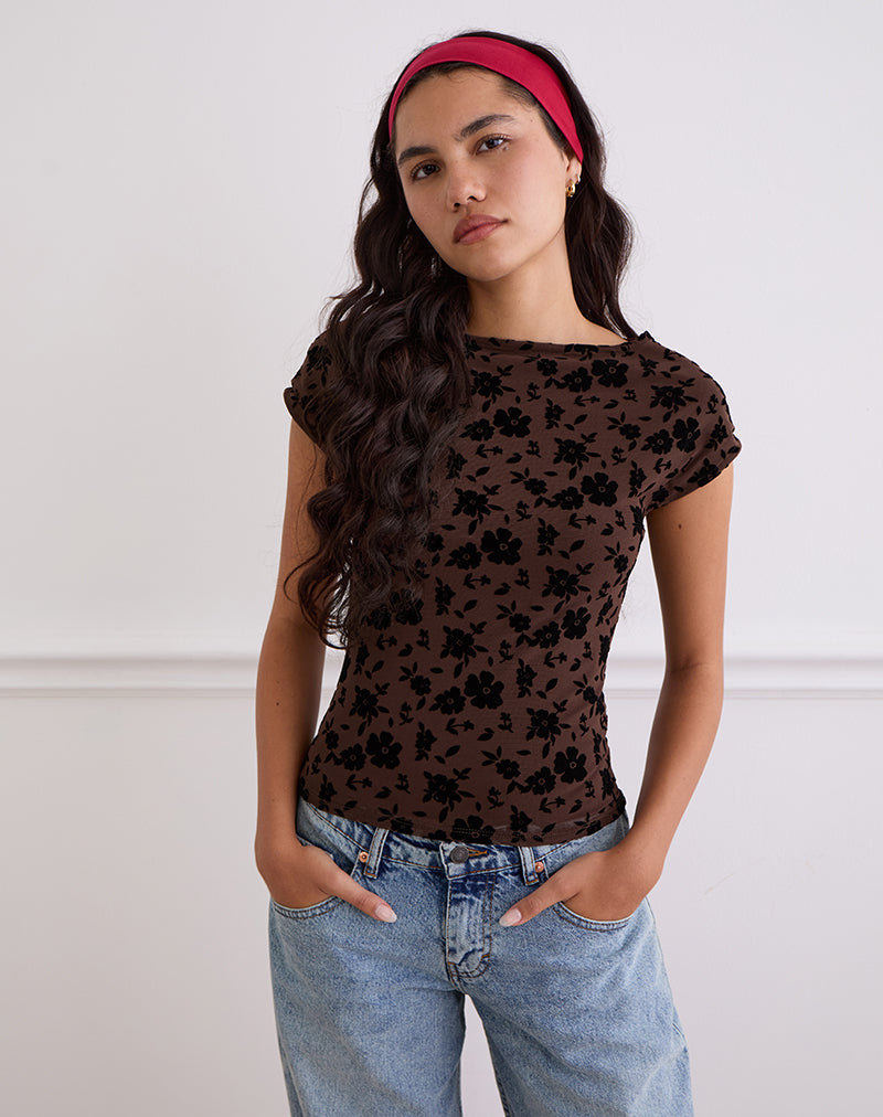 Imagen de Nova Top en Garden Floral Marrón