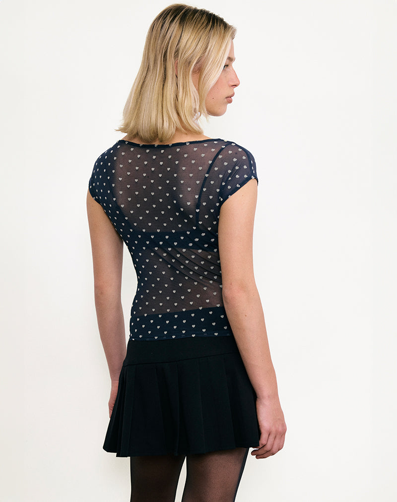 Imagen de Nova Top en Heart Flock Azul Marino y Amarillo