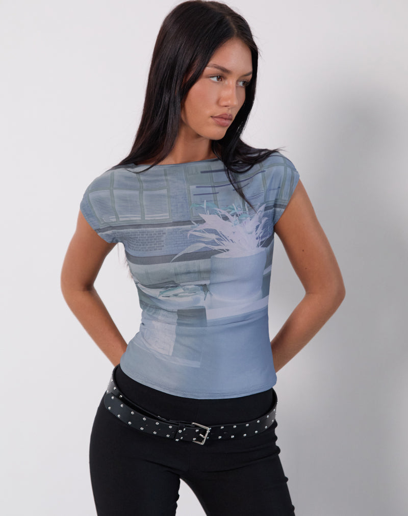 Imagen de Nova Top en Parlour Print Azul