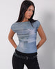 Imagen de Nova Top en Parlour Print Azul