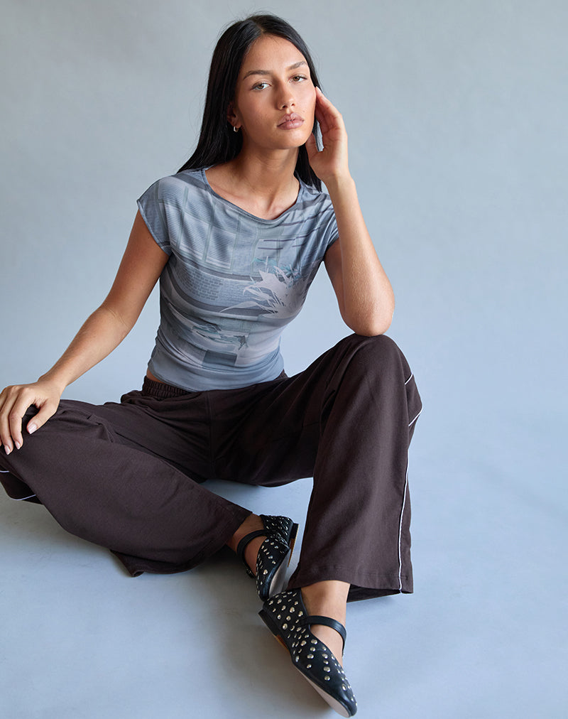 Imagen de Nova Top en Parlour Print Azul