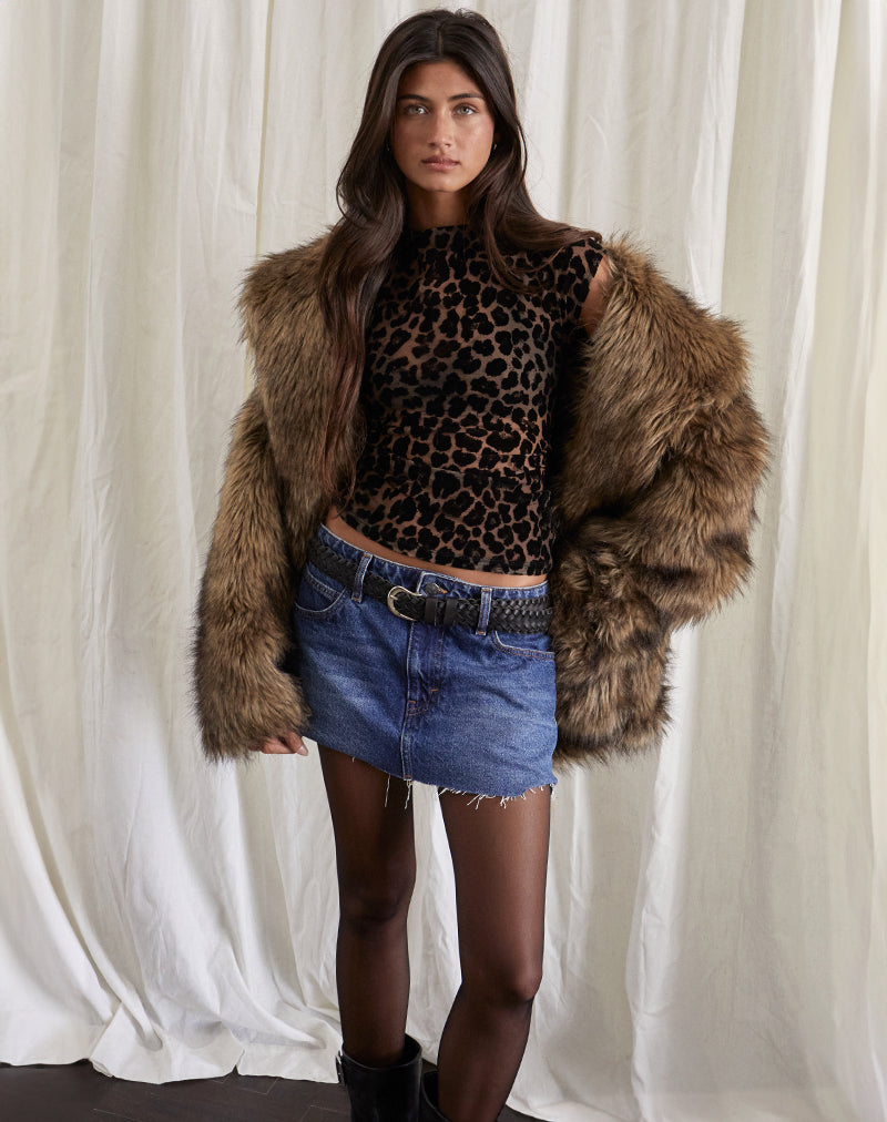 Imagen de Nova Top en Flock Mesh Rar Leopard