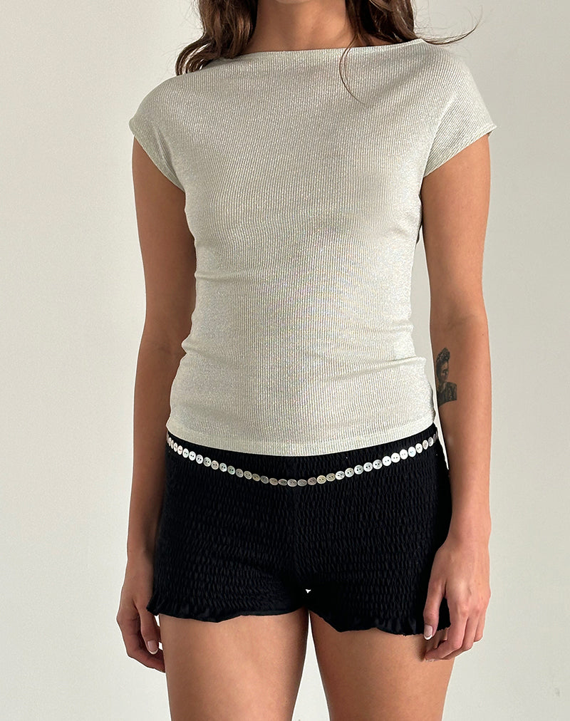 Imagen de Nova Top en Shimmer Rib Marfil
