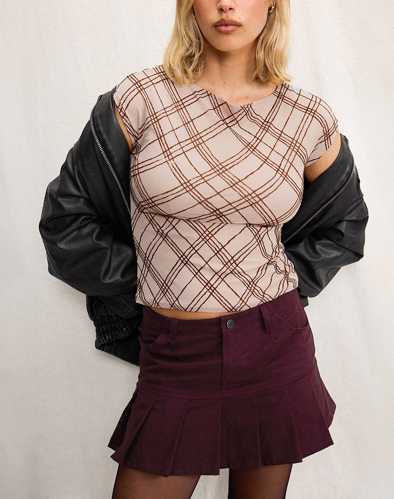 Imagen de Nova Top en color Nude Sketchy Stripe