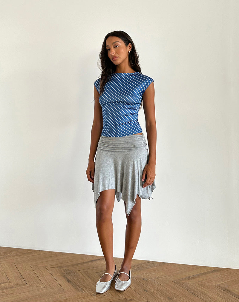 Imagen de Nova Slinky Top en raya diagonal azul