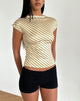 imagen de Nova Slinky Top en raya diagonal amarilla