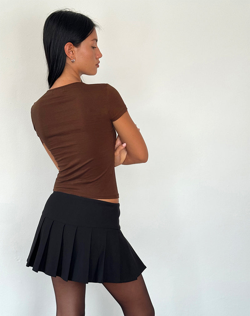 Imagen de Novalie Tie Front Top en Cacao