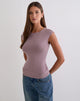 Image of Novia Top with Ruched Sides in Dusty Mauve