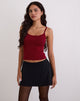 Imagen de Ziva Knit Cami Vest Top en Borgoña