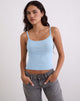 Imagen de Ziva Knit Cami Vest Top Azul