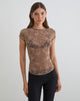 Imagen de Nuovo Top en Leafy Flock Dark Taupe