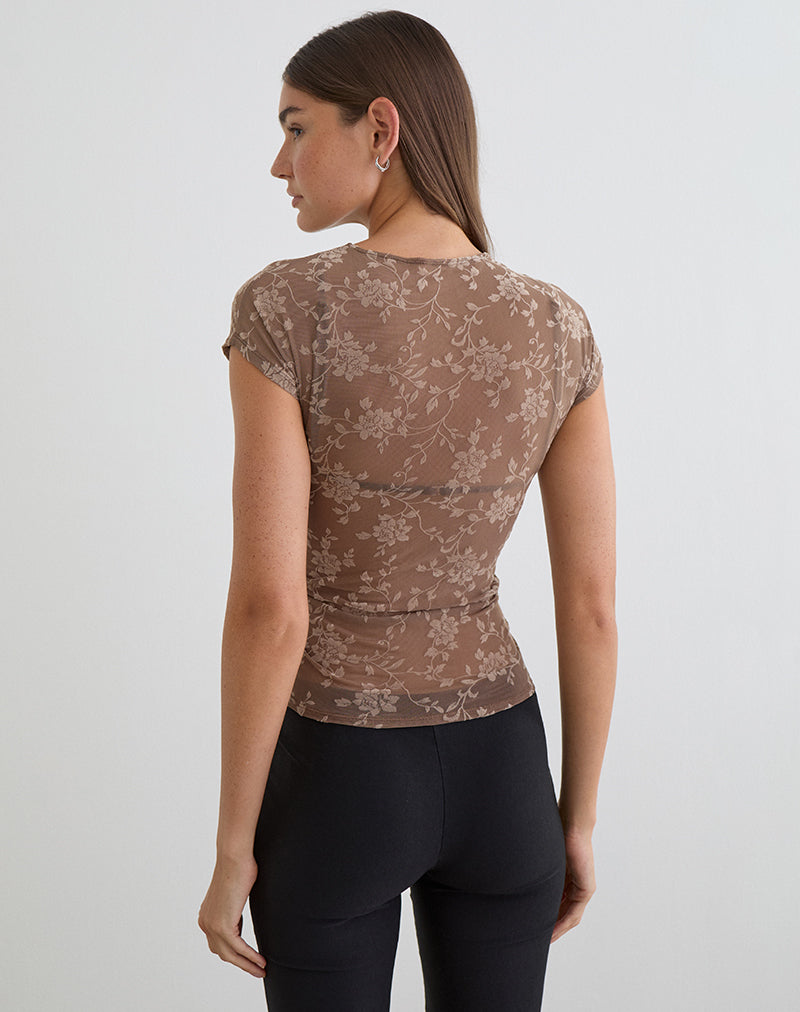 Imagen de Nuovo Top en Leafy Flock Dark Taupe