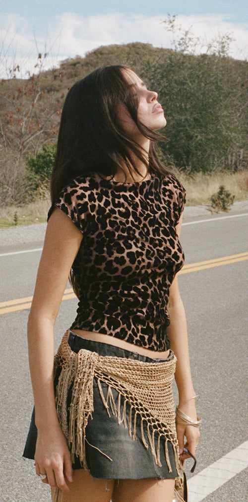 Imagen de Nova Top en Flock Mesh Rar Leopard