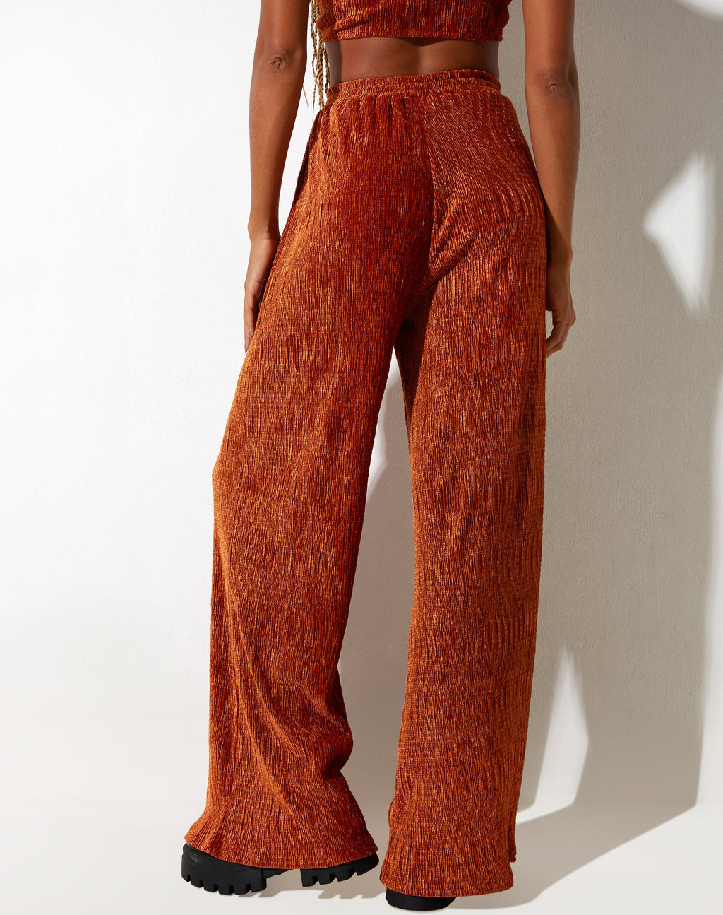 Pantalón Obeli de terciopelo óxido