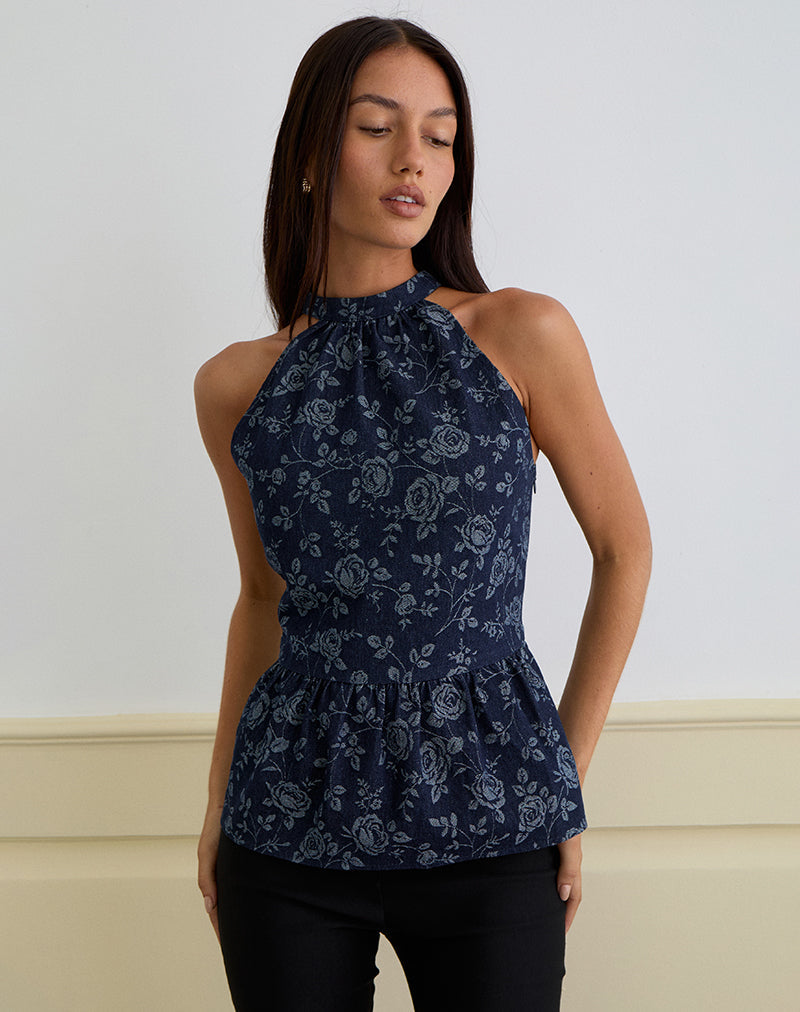 Imagen de Obrix Top en Chambray Indigo Rose