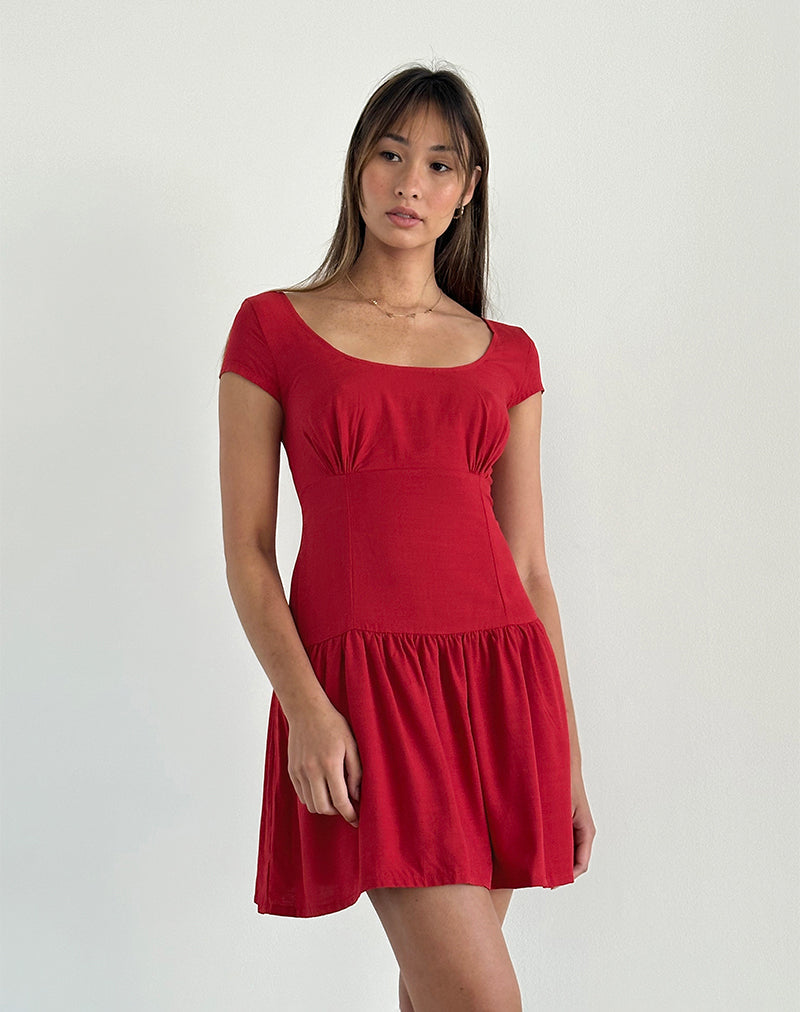 Imagen de Ohayo Mini Dress in Adrenaline Red