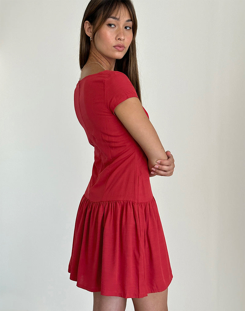 Imagen de Ohayo Mini Dress in Adrenaline Red