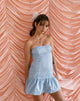 Imagen del minivestido Okapi en azul empolvado